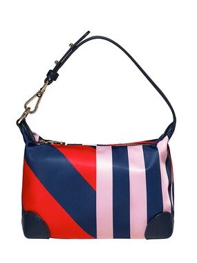 NWT Stoney Clover Lane x Prep Rally Mini Shoulder Bag Rugby Stripes Navy preppy